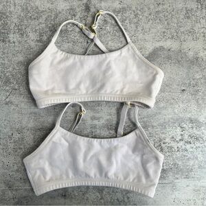 Set of 2 Yellowberry Ladybug Adjustable Cotton Bras,  White, Size XS/8